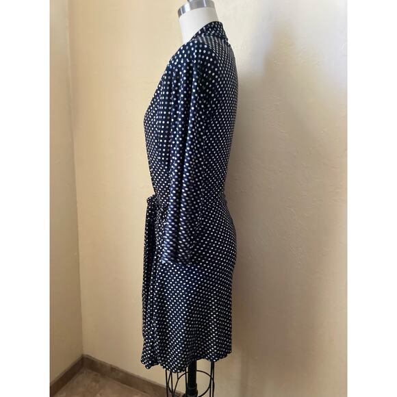 Rene Rofe Women's Robe Size L Black White Grey White Polka Dot - Picture 6 of 6